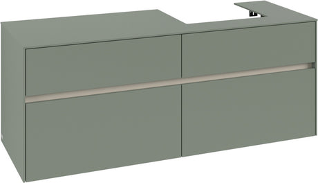 Villeroy & Boch Waschtischunterschrank Collaro C075 B0 1400 mm White Oak mit Beleuchtung
