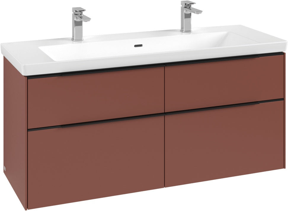 Villeroy & Boch Waschtischunterschrank Subway 3.0 C 602L0, 1272 mm, Brilliant White, mit LED-Beleuchtung