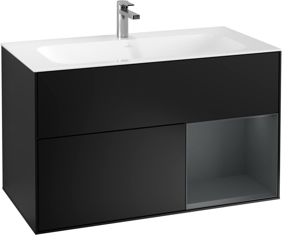 Villeroy & Boch Finion Waschtischunterschrank 996 mm White Matt Lacquer mit Beleuchtung