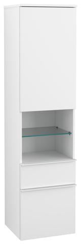 Villeroy & Boch Venticello Hochschrank 404 mm Glossy White mit Tür rechts und 2 Auszügen