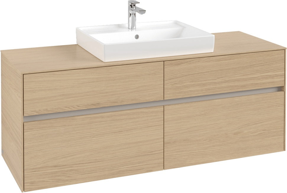 Villeroy & Boch Collaro Waschtischunterschrank 1400 mm Black Matt Lacquer mit 4 Auszügen
