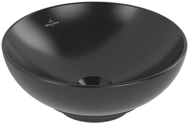 Villeroy & Boch Loop & Friends Aufsatzwaschbecken 380 mm rund Ebony CeramicPlus