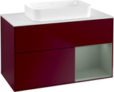 Villeroy & Boch Finion Waschtischunterschrank 1000 mm Glossy White Lacquer mit LED-Beleuchtung