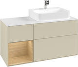Villeroy & Boch Finion Waschbeckenunterschrank 1200 mm Glossy White Lacquer mit Beleuchtung