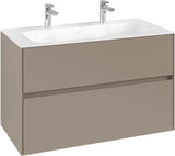 Villeroy & Boch Waschbeckenunterschrank Collaro C13900 in White Oak – 996 mm, 2 Auszüge, SoftClosing