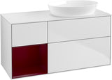 Villeroy & Boch Finion Waschtischunterschrank 1200 mm Glossy White Lacquer mit Beleuchtung