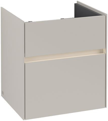 Villeroy & Boch Collaro Waschtischunterschrank 510 mm White Wood mit LED-Beleuchtung und 2 Auszügen