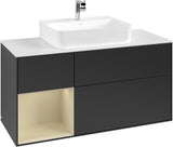 Villeroy & Boch Finion Waschtischunterschrank G161G 1200 mm Glossy White Lacquer mit LED-Beleuchtung