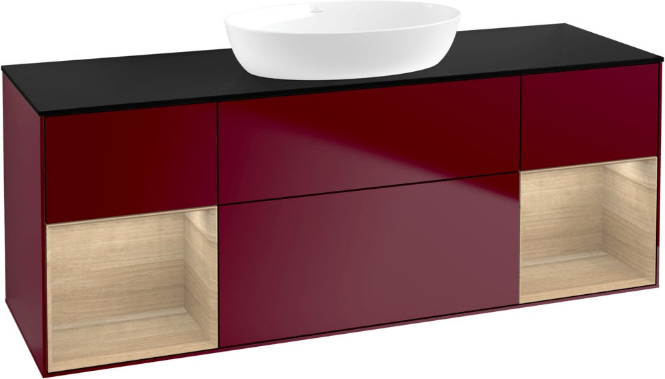 Villeroy & Boch Finion Waschtischunterschrank 1600 mm Glossy White Lacquer mit Beleuchtung