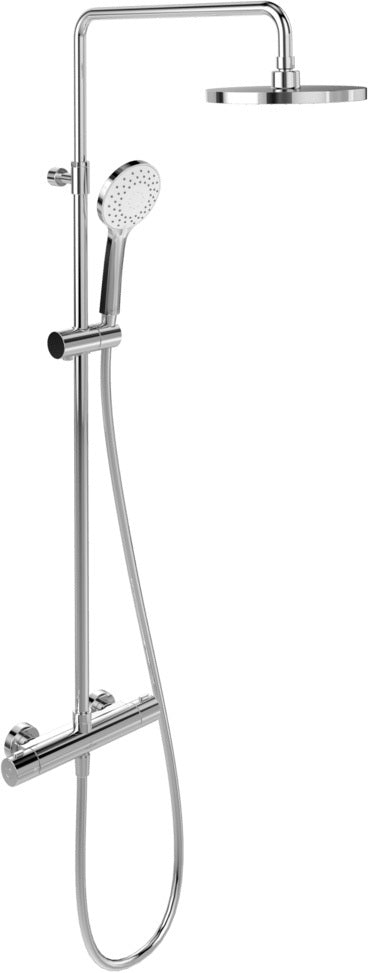 Villeroy & Boch Universal Showers Duschsystem TVS109 mit Thermostat, Regen- und Handbrause, Chrom