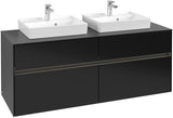 Villeroy & Boch Collaro Waschtischunterschrank 1400 mm mit LED-Beleuchtung und 4 Auszügen in Soft Grey