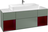 Villeroy & Boch Finion Waschtischunterschrank 1600 mm Glossy White Lacquer mit Beleuchtung