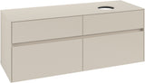 Villeroy & Boch Waschtischunterschrank Collaro C047 B0 1400 mm Cashmere Grey mit Beleuchtung