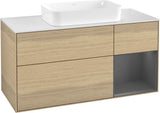 Villeroy & Boch Finion Waschtischunterschrank G711G Black Matt Lacquer 1200 mm mit Beleuchtung