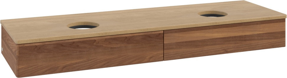 Villeroy & Boch Waschtischunterschrank Antao 1600 mm Warm Walnut mit 2 Auszügen