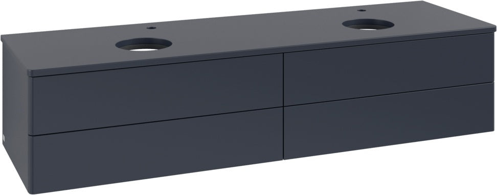 Villeroy & Boch Waschtischunterschrank Antao 1600 mm anthrazit matt mit 4 Auszügen und Beleuchtung