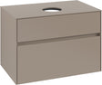 Villeroy & Boch Waschbeckenunterschrank Collaro C037 800 mm Taupe – Eckig, 2 Auszüge, SoftClosing