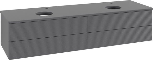 Villeroy & Boch Antao Waschbeckenunterschrank 1600 mm Anthrazit Matt Lackiert mit 4 Auszügen