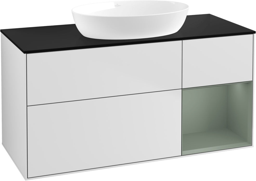 Villeroy & Boch Finion Waschtischunterschrank FA72GFGF 1200 mm Glossy White Lacquer mit LED-Beleuchtung