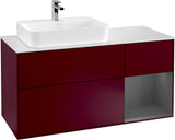 Villeroy & Boch Waschtischunterschrank Finion F401G 1200 mm Glossy White Lacquer mit Beleuchtung