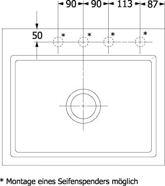 Villeroy & Boch Subway Style 60 S Flat Spüle – Flächenbündige Keramikspüle in Ebony CeramicPlus