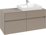 Villeroy & Boch Waschtischunterschrank Collaro C083 B0 1200 mm Taupe mit LED-Beleuchtung und SoftClosing