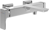 Villeroy & Boch Subway 3.0 Einhebel-Badewannenarmatur TVT112002000 eckig Chrom Wandmontage