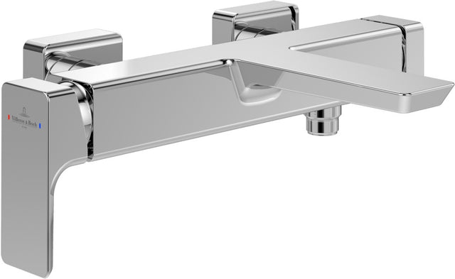 Villeroy & Boch Subway 3.0 Einhebel-Badewannenarmatur TVT112002000 eckig Chrom Wandmontage
