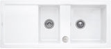 Villeroy & Boch Spüle SUBWAY 80 snow white 1160x510mm CeramicPlus Doppelbecken reversibel