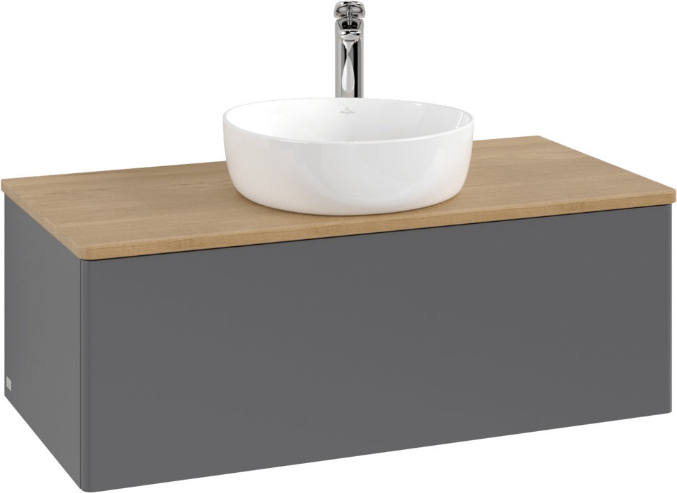 Villeroy & Boch Waschtischunterschrank Antao L31050 1000 mm Anthrazit Matt Lack mit LED-Beleuchtung