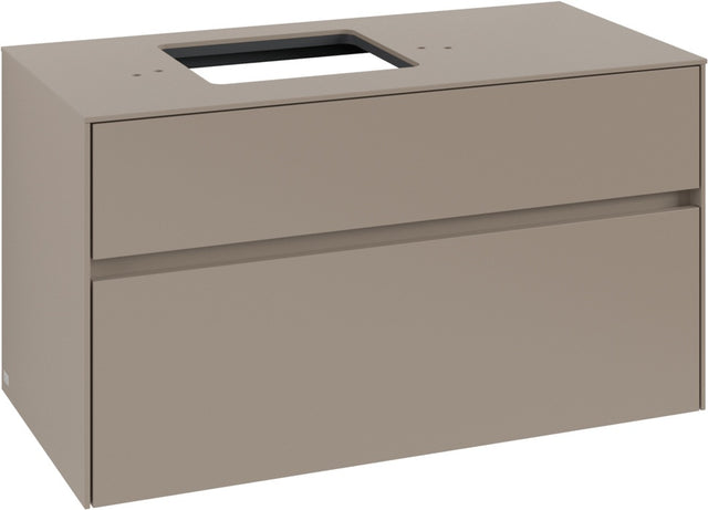 Villeroy & Boch Waschtischunterschrank Collaro C12600 Taupe 1000 mm mit SoftClosing