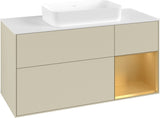 Villeroy & Boch Finion Waschtischunterschrank G711G Black Matt Lacquer 1200 mm mit Beleuchtung