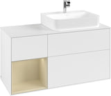 Villeroy & Boch Finion Waschbeckenunterschrank 1200 mm Glossy White Lacquer mit Beleuchtung