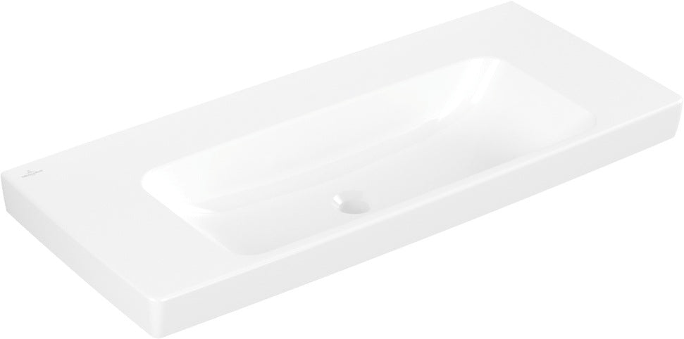 Villeroy & Boch Architectura Wandwaschbecken 1000x445mm Weiß Alpin – Rechteckig, Ohne Hahnloch