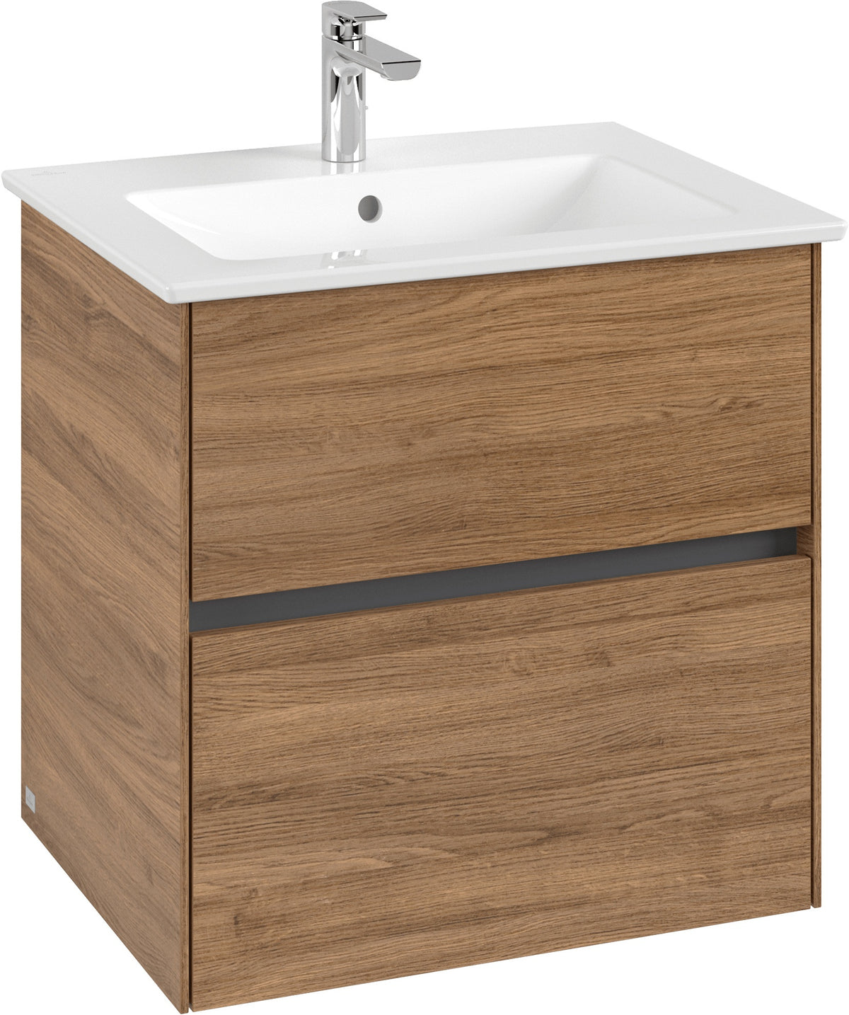 Villeroy & Boch Collaro Waschtischunterschrank 611 mm White Matt – 2 Auszüge, Push-Open