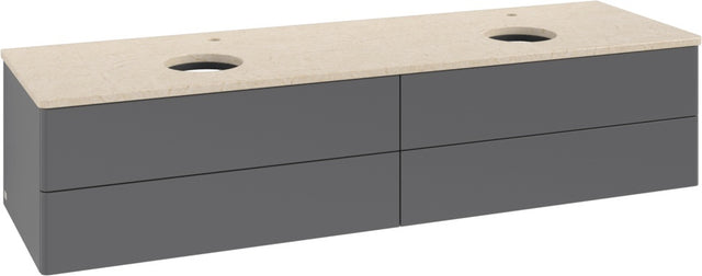 Villeroy & Boch Antao Waschtischunterschrank 1600 mm Anthrazit Matt mit LED-Beleuchtung