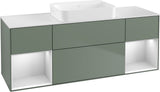 Villeroy & Boch Finion Waschtischunterschrank 1600 mm Glossy White Lacquer mit Beleuchtung