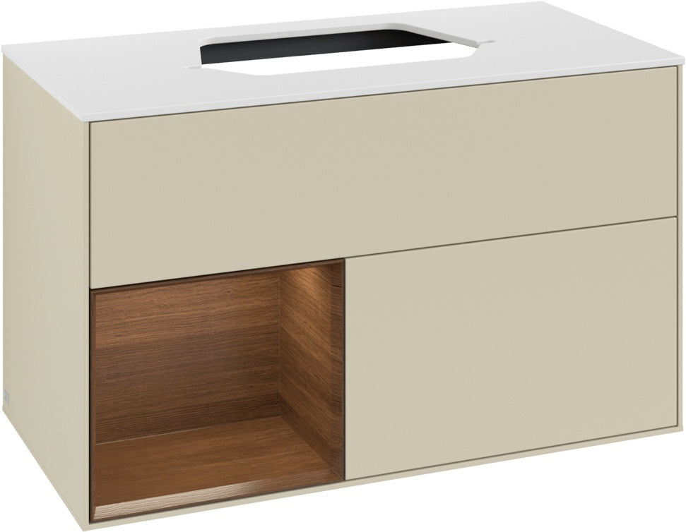 Villeroy & Boch Finion Waschtischunterschrank 1000 mm White Matt Lacquer mit LED-Beleuchtung