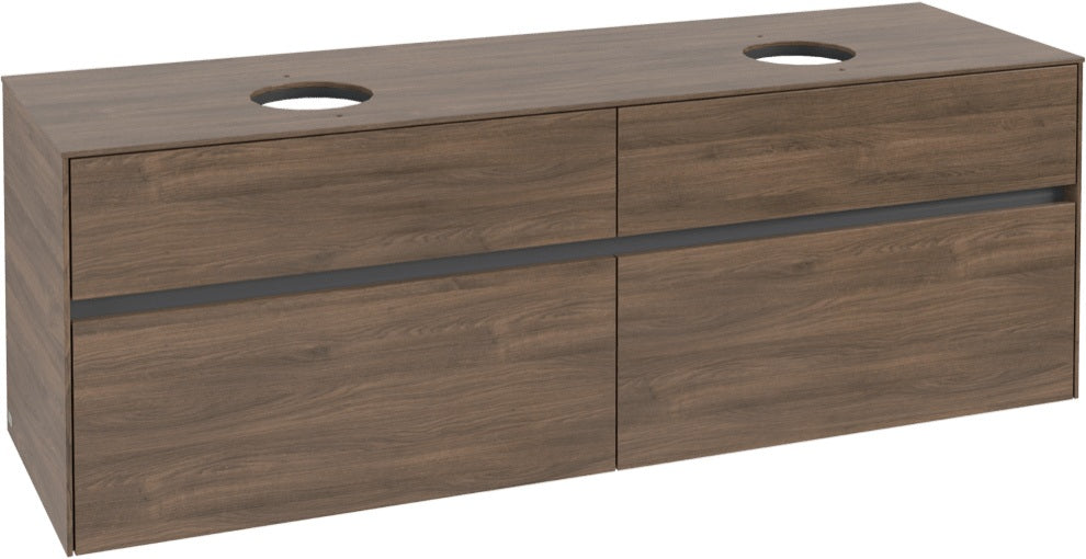 Villeroy & Boch Waschtischunterschrank Collaro C052 1600 mm Arizona Oak mit 4 Auszügen