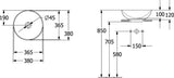 Villeroy & Boch Aufsatzwaschbecken Loop & Friends 4A4 501 380x380x150mm Weiß Alpin CeramicPlus