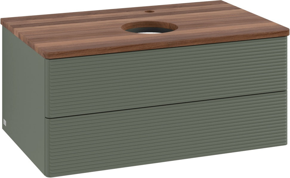 Villeroy & Boch Waschbeckenunterschrank Antao 800x360x500 mm Anthracite Matt Lacquer mit Auszugsbeleuchtung