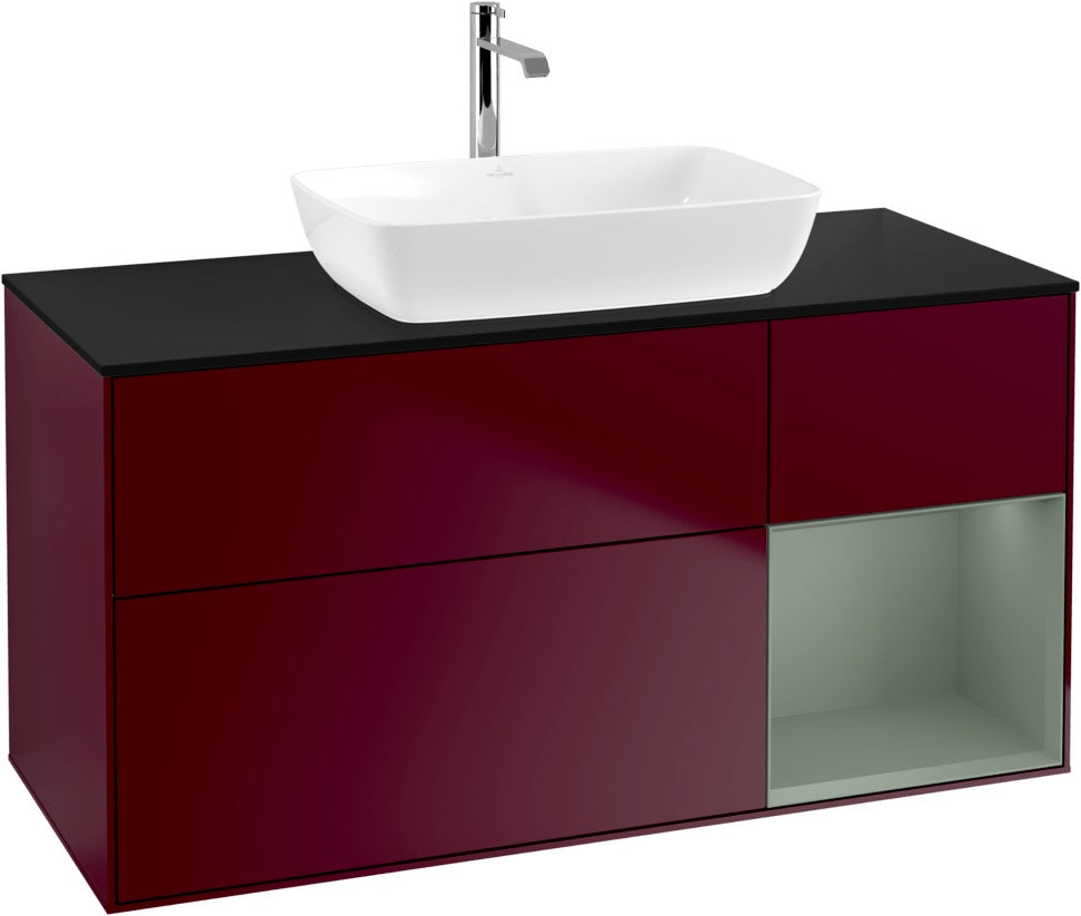 Villeroy & Boch Finion Waschbeckenunterschrank 1200 mm Glossy White Lacquer mit Beleuchtung