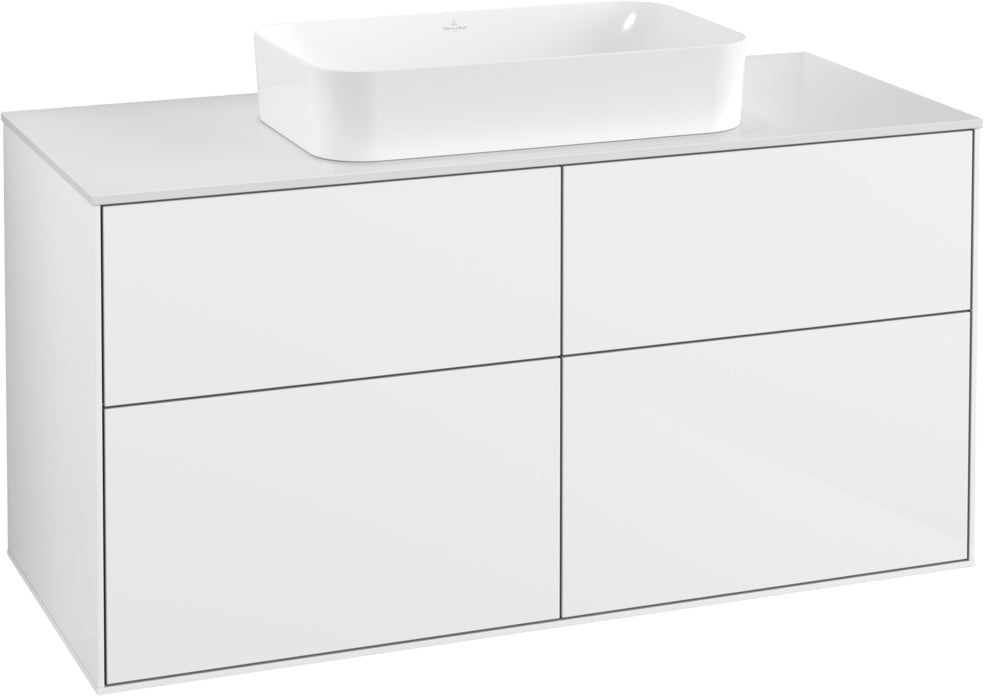 Villeroy & Boch Finion Waschtischunterschrank 1200 mm Glossy White Lack mit 4 Auszügen