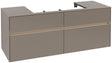 Villeroy & Boch Collaro Waschtischunterschrank 1400 mm mit LED-Beleuchtung und 4 Auszügen in Truffle Grey