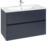 Villeroy & Boch Collaro Waschbeckenunterschrank 961 mm White Oak mit LED-Beleuchtung