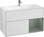 weiß / Mitteldichte Faserplatte (MDF) / G040G M 996x591x498mm Eckig White Matt Lacqu.