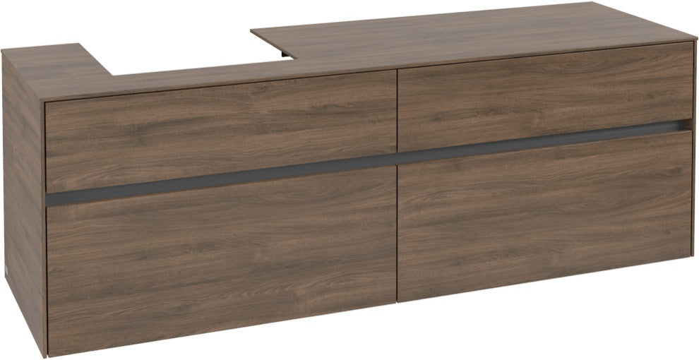 Villeroy & Boch Waschtischunterschrank Collaro C078 Arizona Oak 1600 mm mit 4 Auszügen