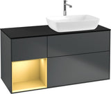 Villeroy & Boch Finion Waschtischunterschrank 1200 mm Glossy White Lacquer mit Beleuchtung
