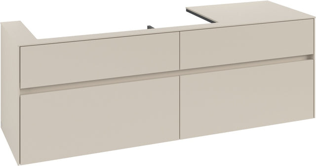 Villeroy & Boch Waschtischunterschrank Collaro C029 B0 1600 mm Cashmere Grey mit LED-Beleuchtung