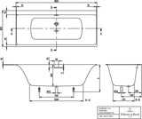 Villeroy & Boch SUBWAY 3.0 Whirlpoolsystem Special Combipool Invisible mit SilentFlow, 1800 x 800 mm, Weiß